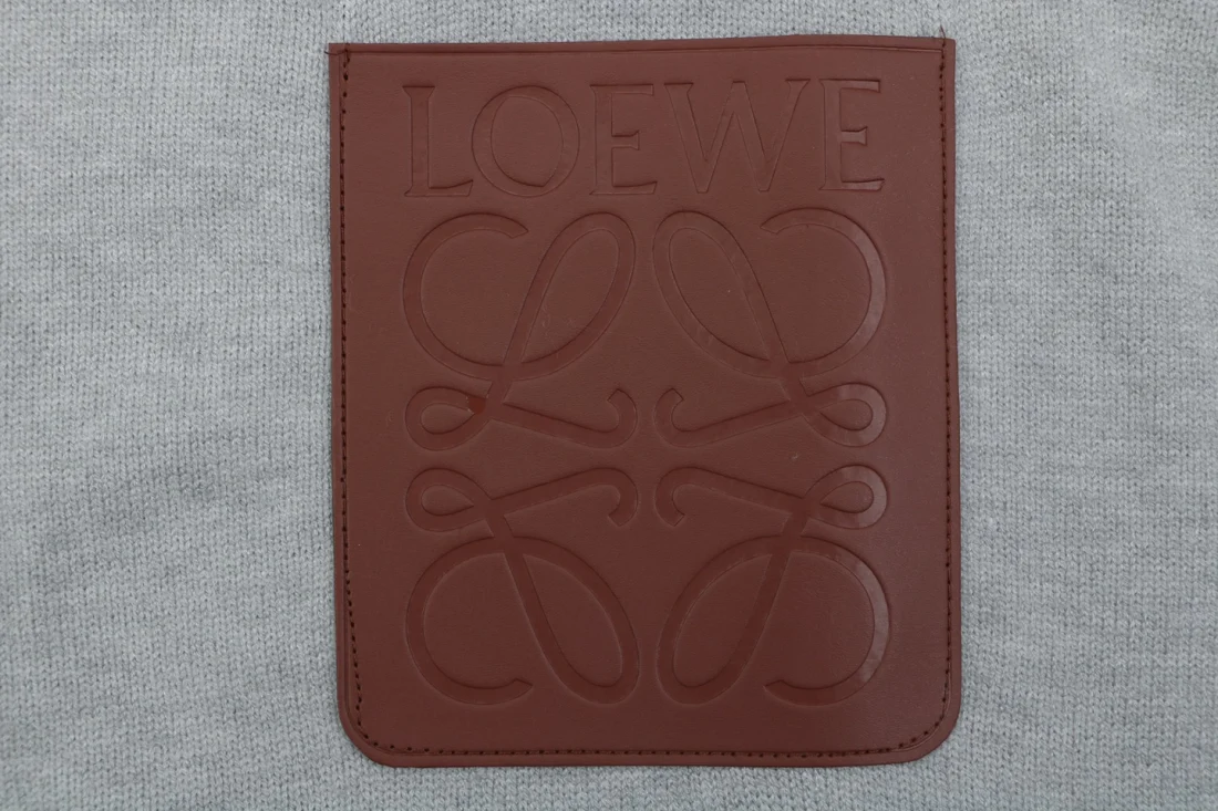 Loewe Anagram Leather Patch Polo Knit Cardigan Brand