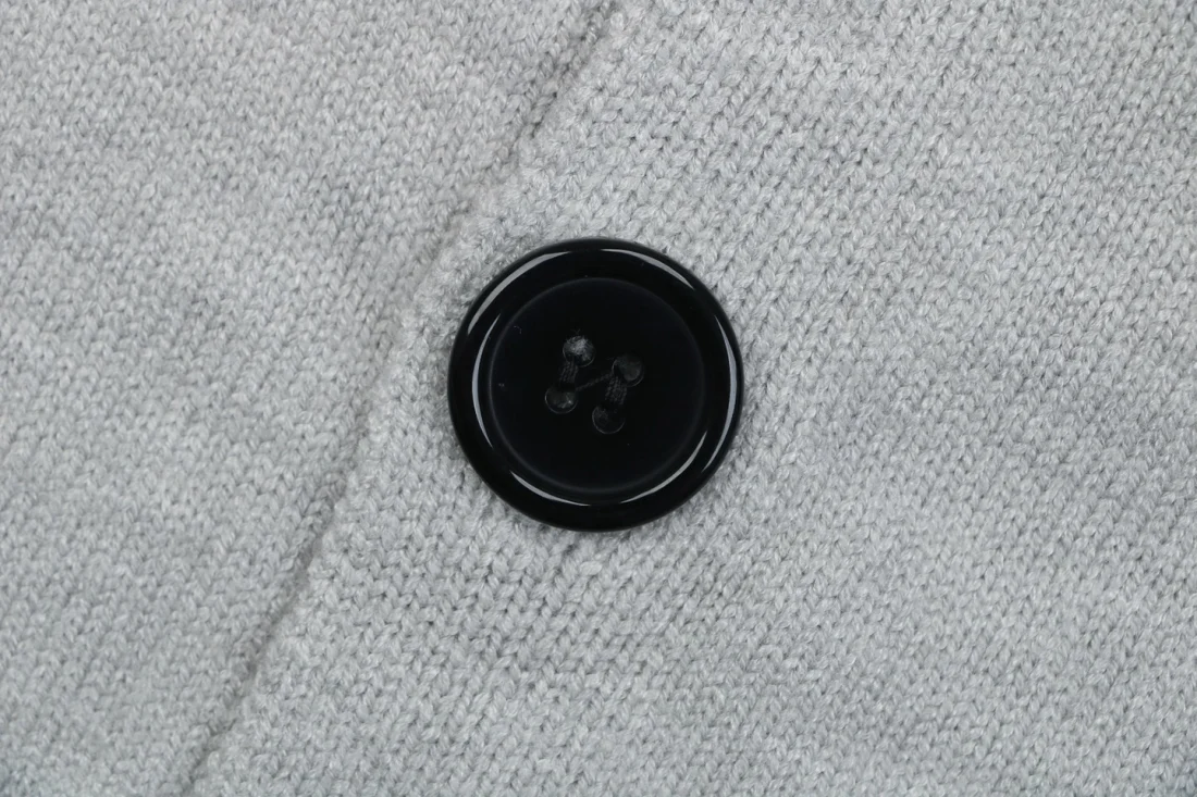 Loewe Anagram Leather Patch Polo Knit Cardigan Button