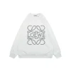 Loewe Anagram Logo Embroidered Oversized Crewneck Sweatshirt (White/Black)