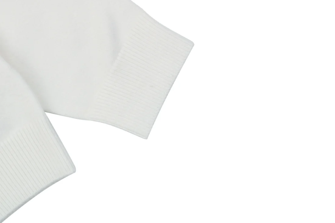 Loewe Anagram Logo Patch Pocket Crewneck Sweater White Cuff