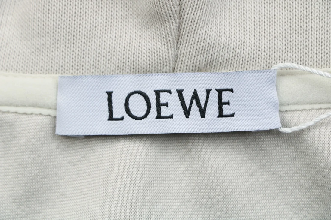 Loewe Anagram Patch Pocket Hoodie Grey Brand label