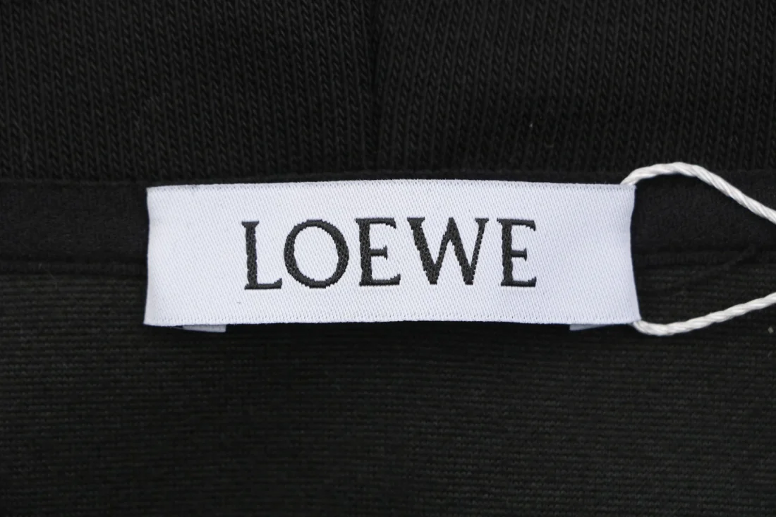 Loewe Anagram Patch Pocket Hoodie Black Brand label