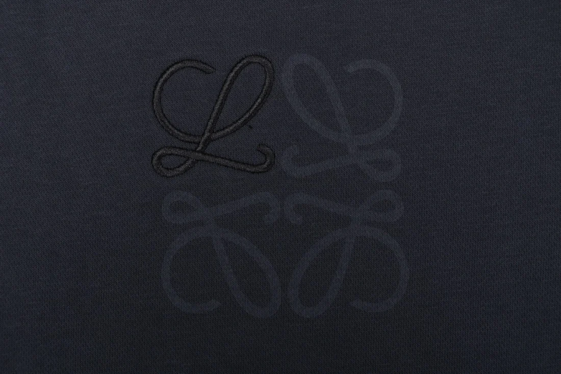 Loewe Tonal Anagram Embroidered Crewneck Sweatshirt Navy Brand