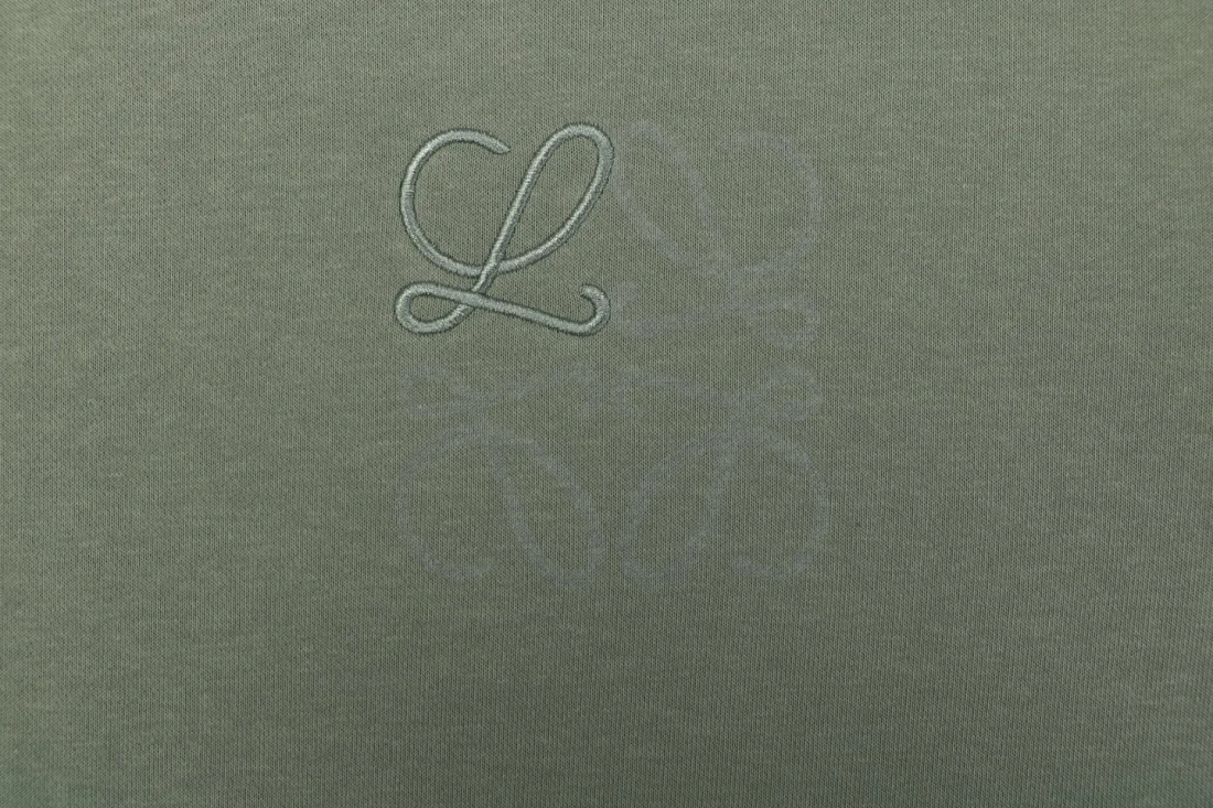 Loewe Tonal Anagram Embroidered Crewneck Sweatshirt Green Brand