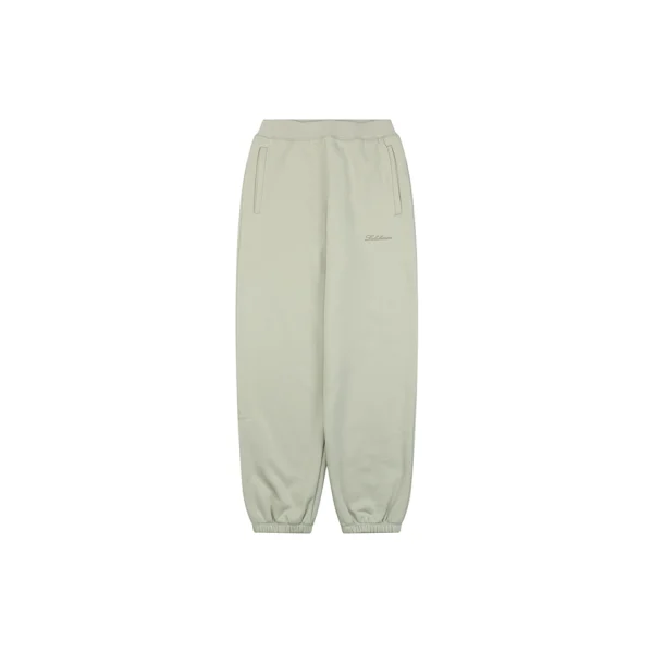 Lululemon Signature Embroidered Logo Oversized Fleece Jogger Pants Green Front view