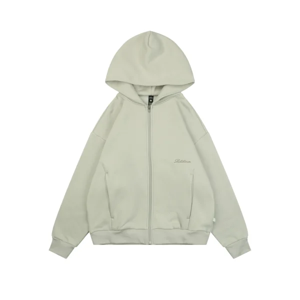 Lululemon Signature Embroidered Logo Oversized Full Zip Hoodie Green Front view