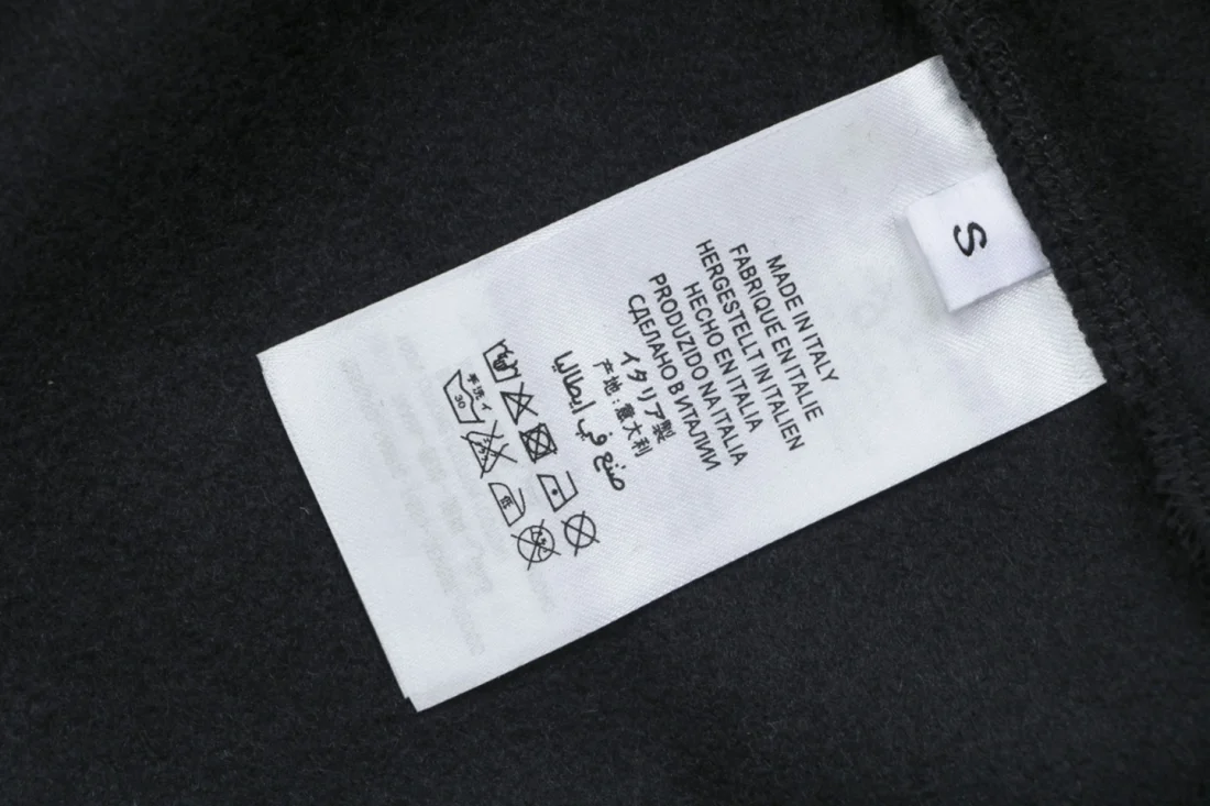 Maison Margiela Contrast Zip Wool Bomber Jacket Wash label