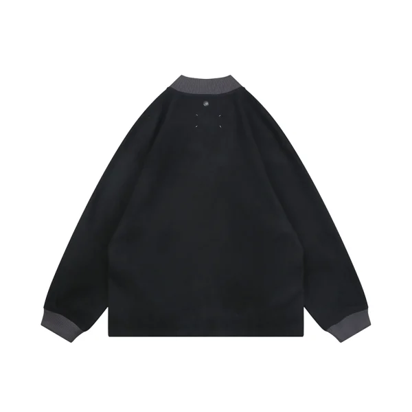 Maison Margiela Contrast Zip Wool Bomber Jacket Back view