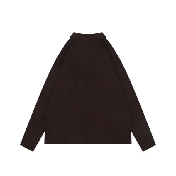 Miu Miu Ribbed Knit Logo Polo Sweater Back view