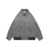 MiuM Washed Grey Embroidered Logo Zip-Up Jacket