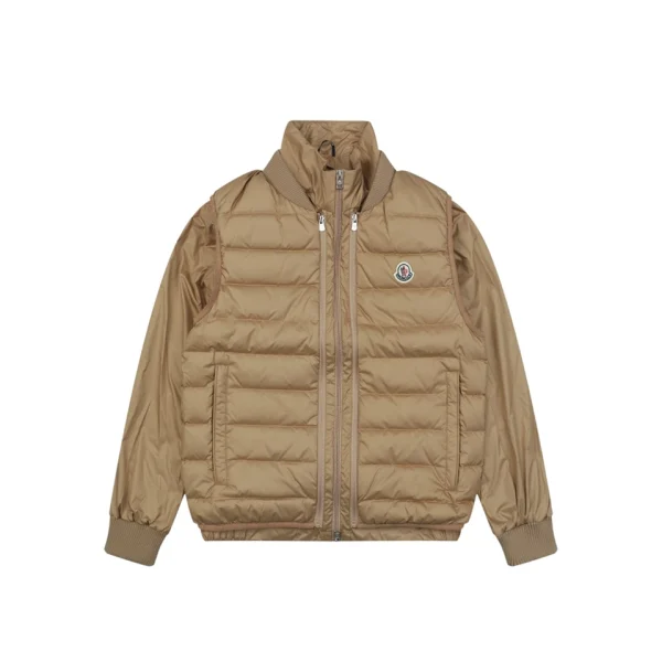 Moncler 3-in-1 Detachable Down Vest and Jacket Brown Front view
