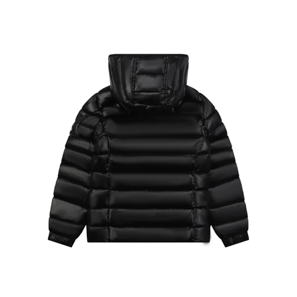 Moncler Bady Black Glossy Detachable Hood Slim Fit Down Jacket Back view