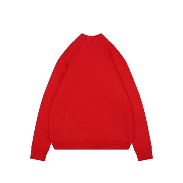 Moncler Black Logo Patch Cashmere Wool Blend Half-Zip High Neck Sweater Back view