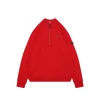 Mxxcler Black Logo Patch Cashmere Wool Blend Half-Zip High Neck Sweater