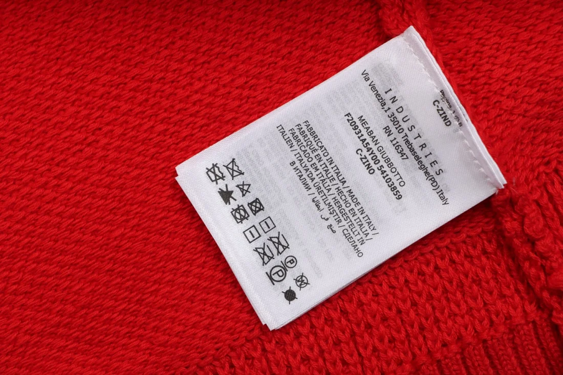 Moncler Black Logo Patch Cashmere Wool Blend Half-Zip High Neck Sweater Wash label
