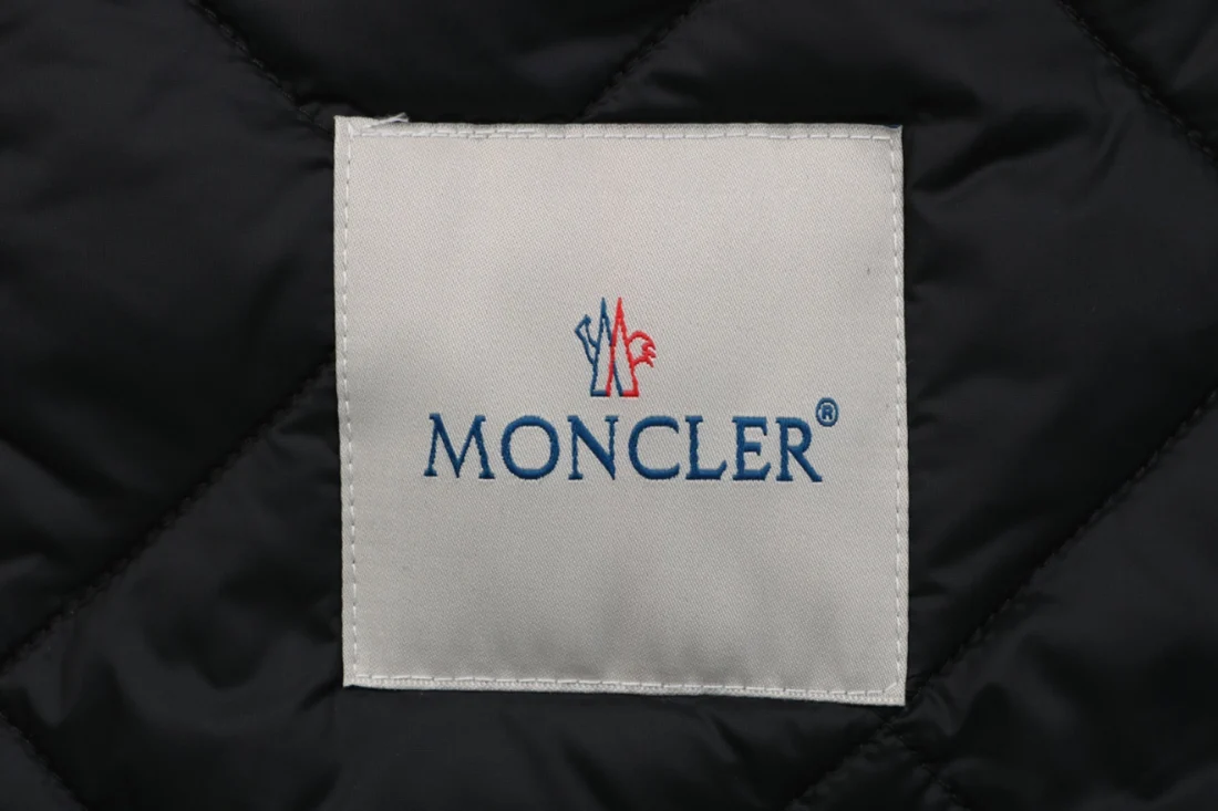 Moncler Cygne Detachable Faux Fur Collar Belted Quilted Down Jacket Black Brand label
