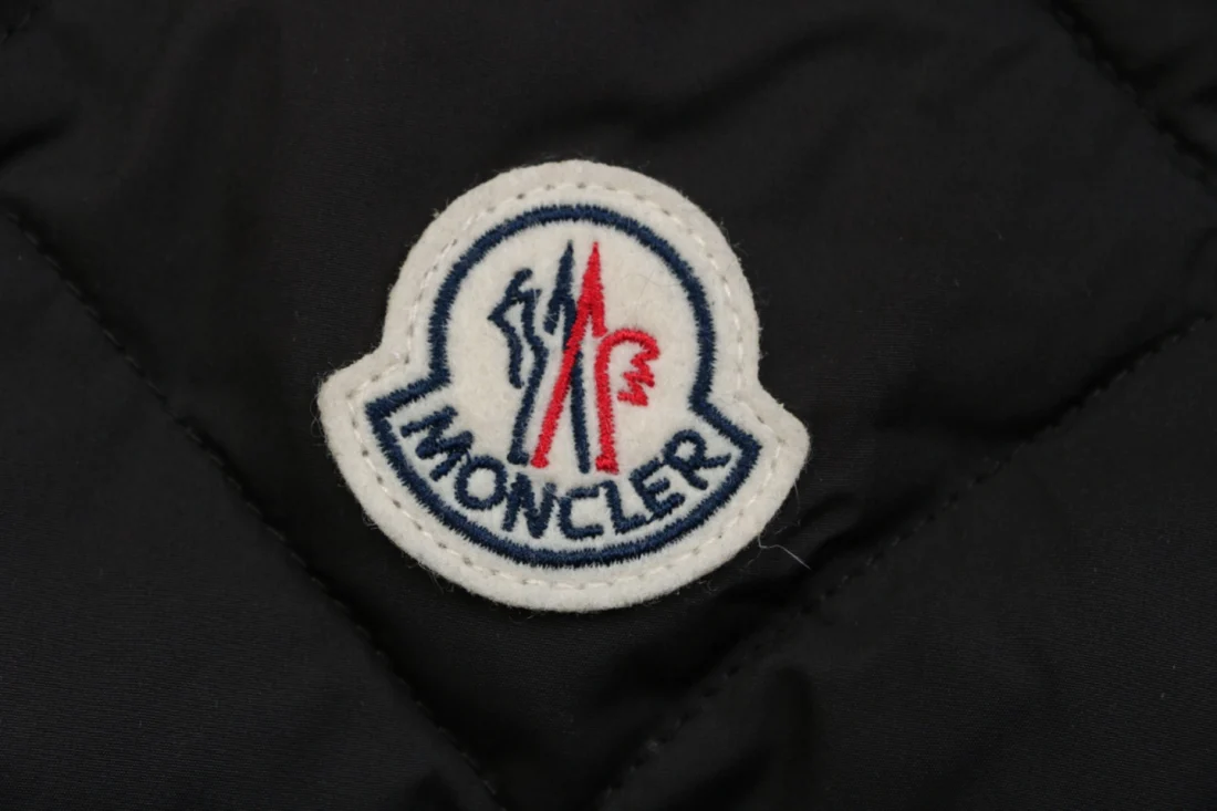 Moncler Cygne Detachable Faux Fur Collar Belted Quilted Down Jacket Black Brand label