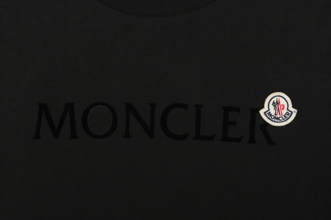 Moncler Felt Logo Patch Lettering Shirt Black Brand