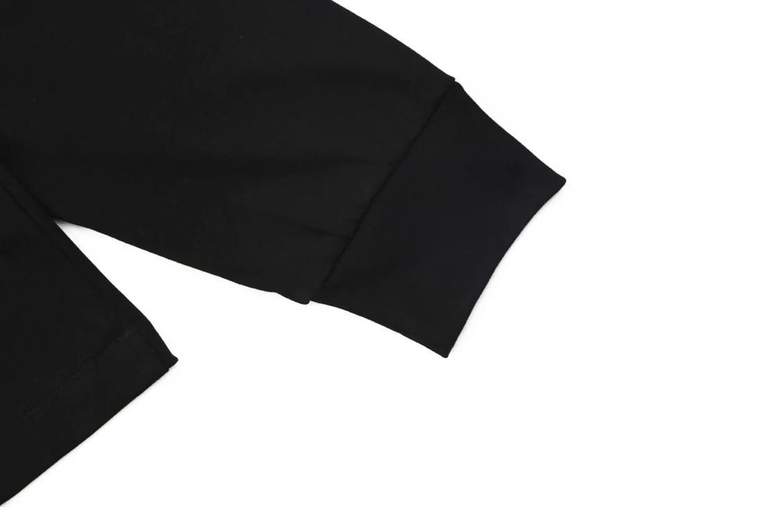 Moncler Felt Logo Patch Lettering Shirt Black Cuff