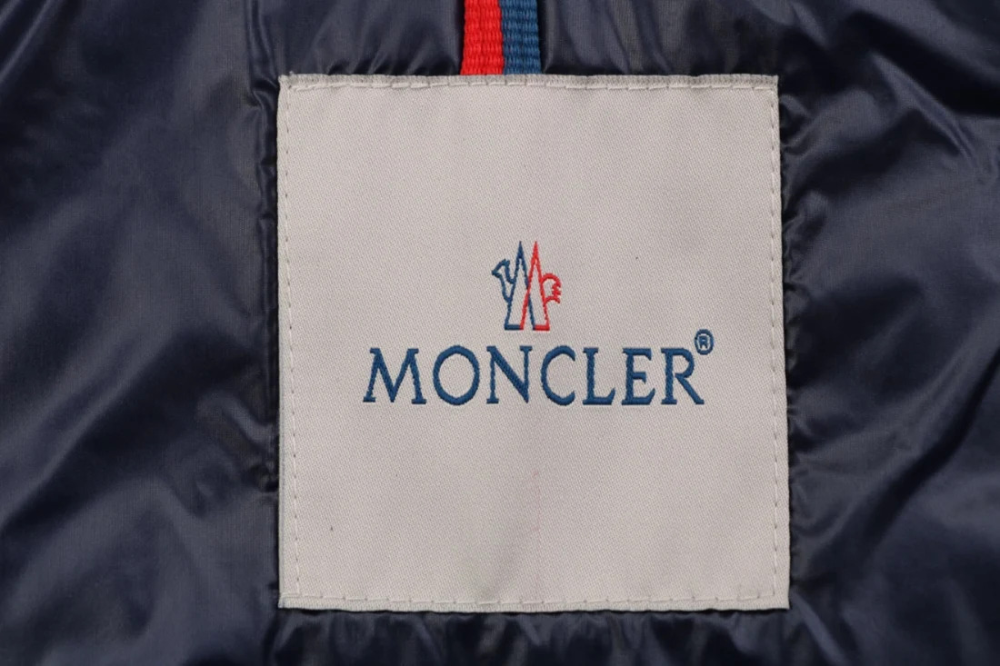 Moncler Ghany Quilted Down Vest Navy Brand label