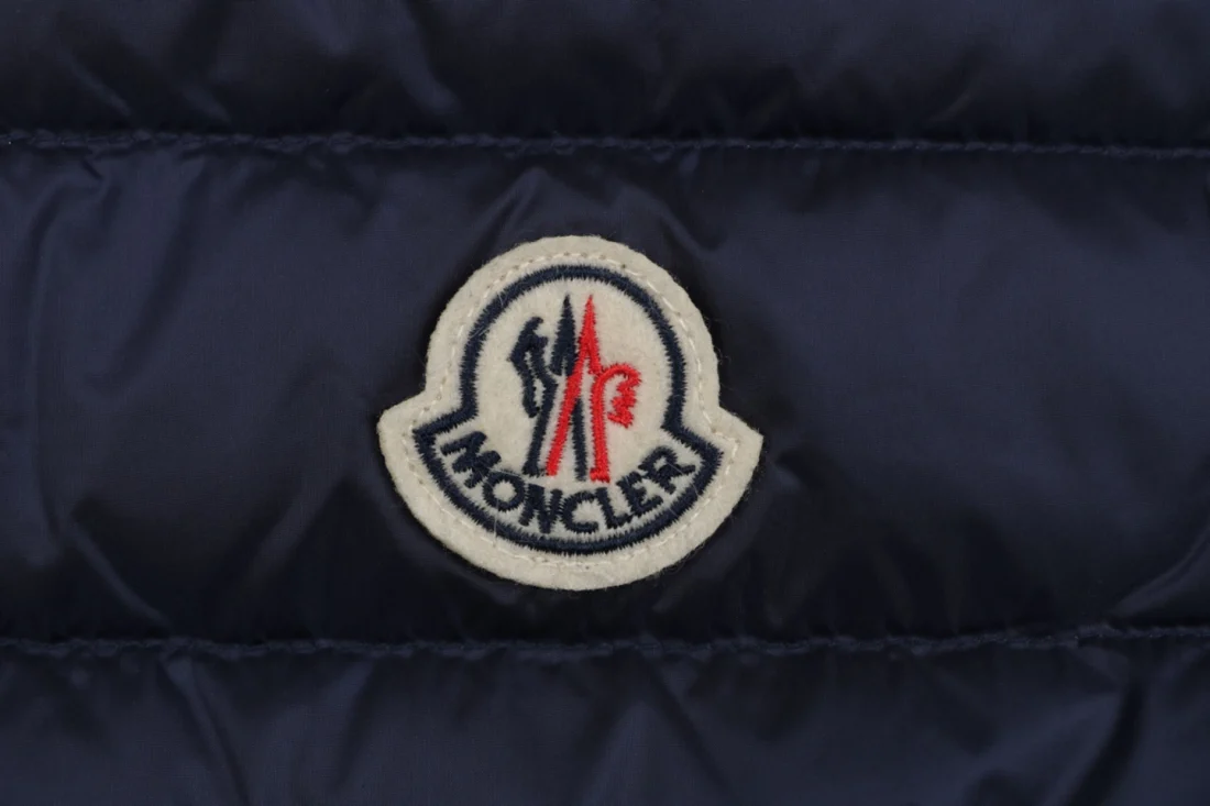 Moncler Ghany Quilted Down Vest Navy Brand label