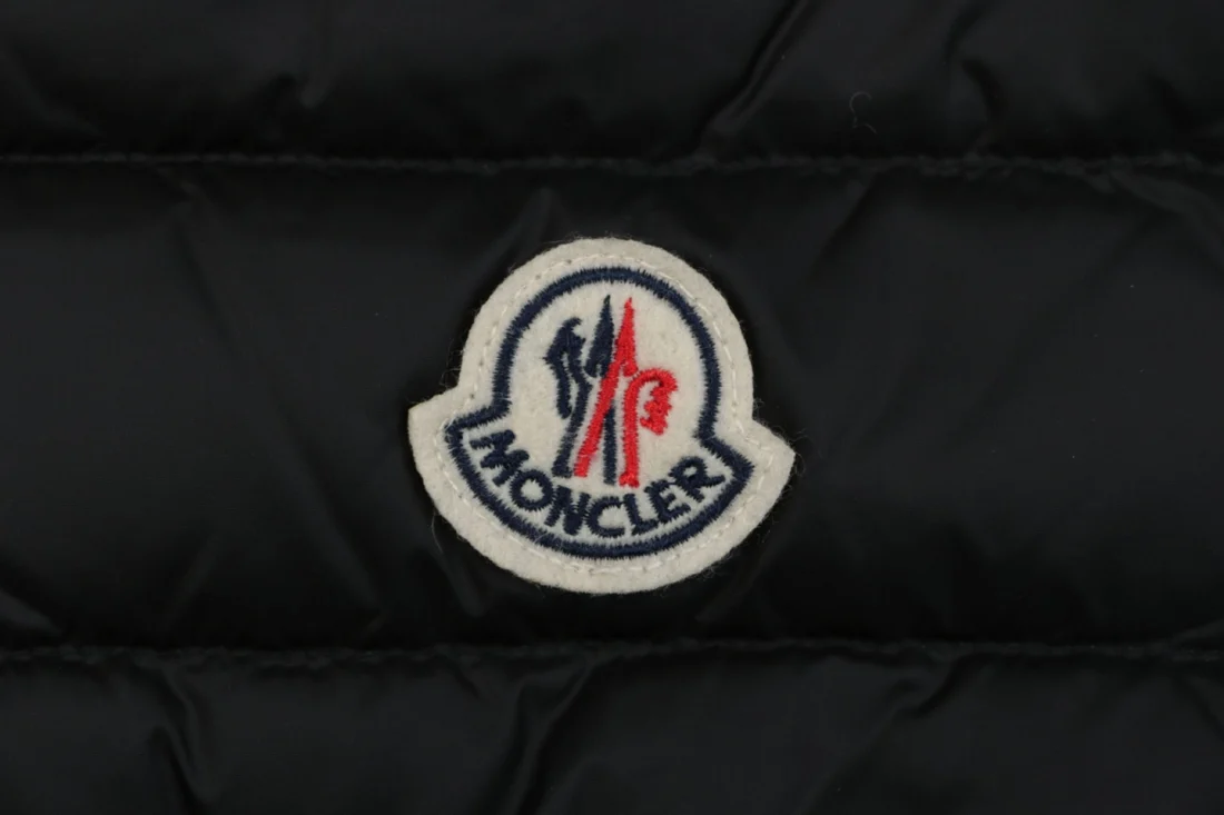 Moncler Ghany Quilted Down Vest Black Brand label