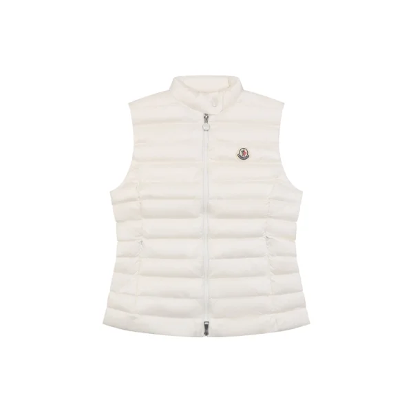 Moncler Ghany Quilted Down Vest White Front view