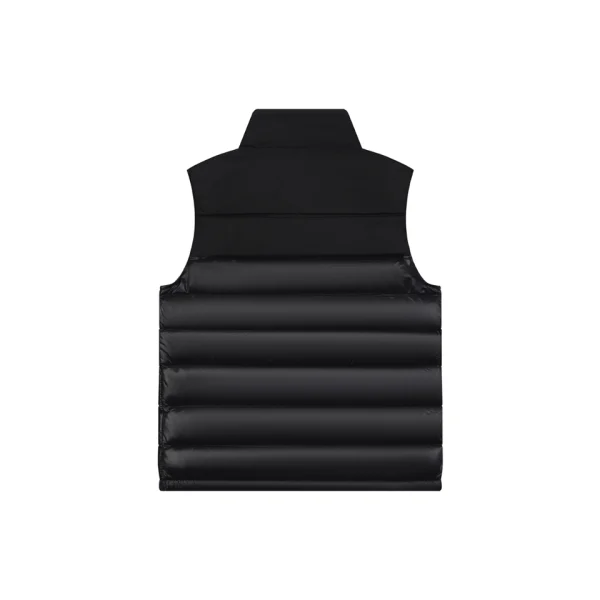 Moncler Hidden Hood Glossy Quilted Down Vest Back view