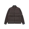 Mxxcler Knit Sleeve Quilted Down Jacket (Brown/Navy)