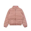 Mxxcler Lans Women’s Lightweight Down Puffer Jacket (Pink/White/Black)