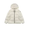 Mxxcler Serine Short Hooded Down Jacket (White/Black)