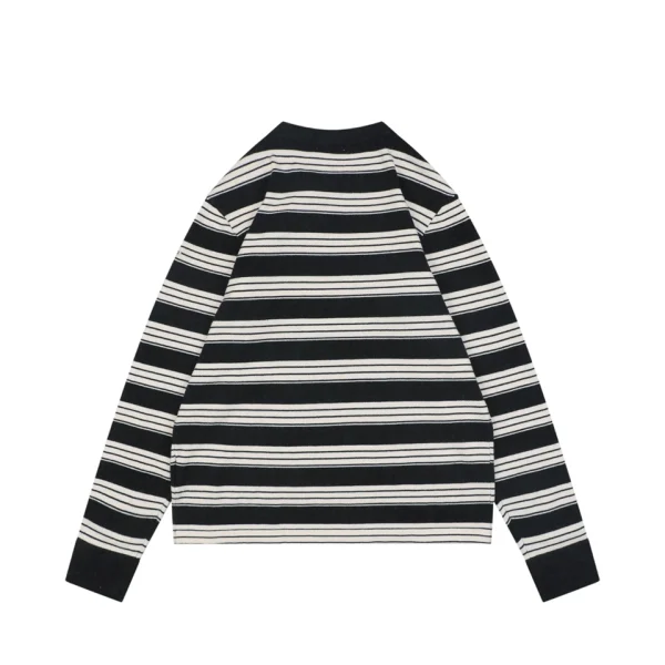 Moncler Striped Wool Blend Crewneck Sweater Back view
