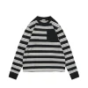 Mxxcler Striped Wool Blend Crewneck Sweater