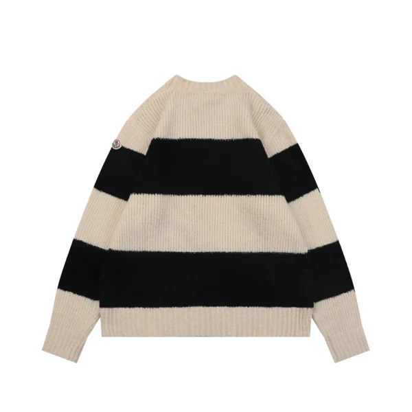 Moncler Striped Wool Cashmere Blend Crewneck Sweater Back view