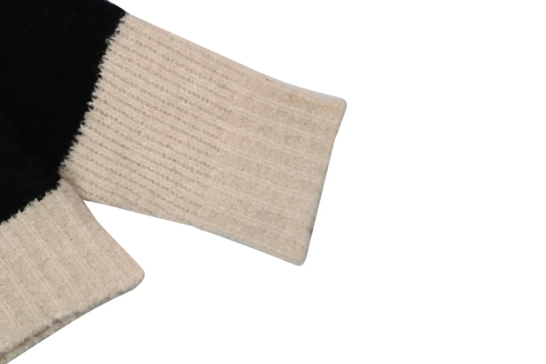 Moncler Striped Wool Cashmere Blend Crewneck Sweater Cuff