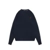 Ralph Lauren Cable-Knit Pony Logo Crewneck Sweater