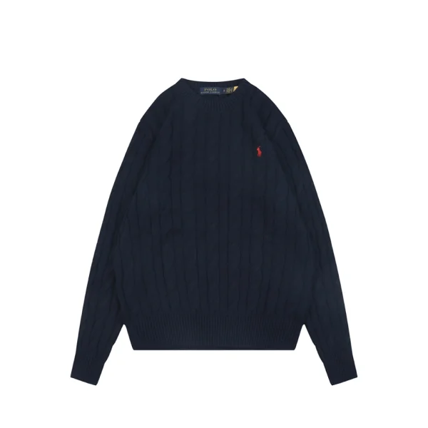 Ralph Lauren Cable-Knit Pony Logo Crewneck Sweater Front view