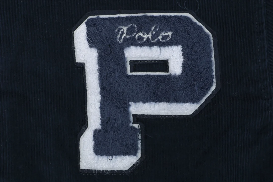 Ralph Lauren Polo P Letter Corduroy Varsity Jacket