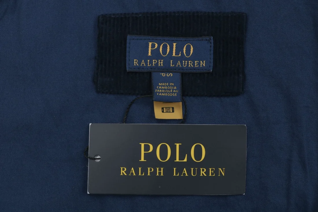 Ralph Lauren Polo P Letter Corduroy Varsity Jacket