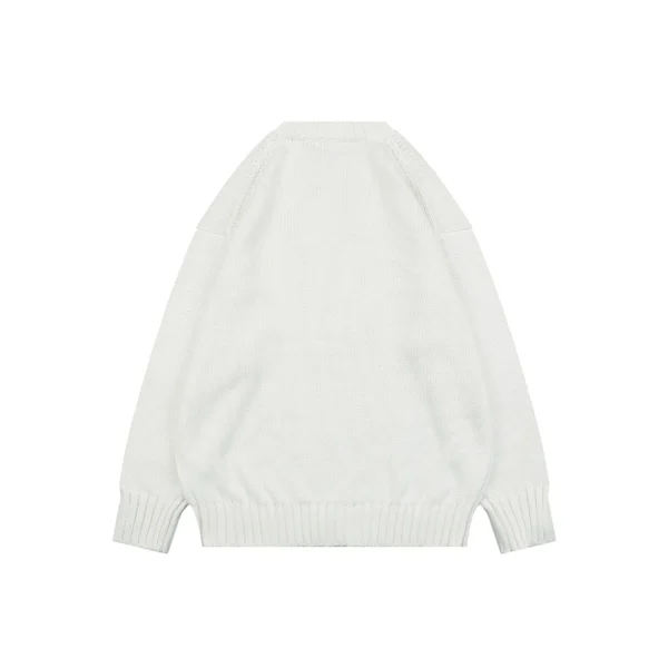 Ralph Lauren Pony Embroidered Sleeve Cotton Crewneck Sweater Back view