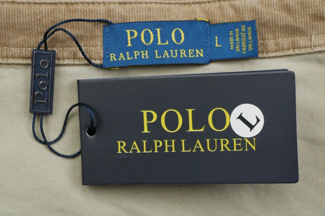 Ralph Lauren Pony Logo Double-Pocket Contrast Collar Shirt Jacket khaki Brand label