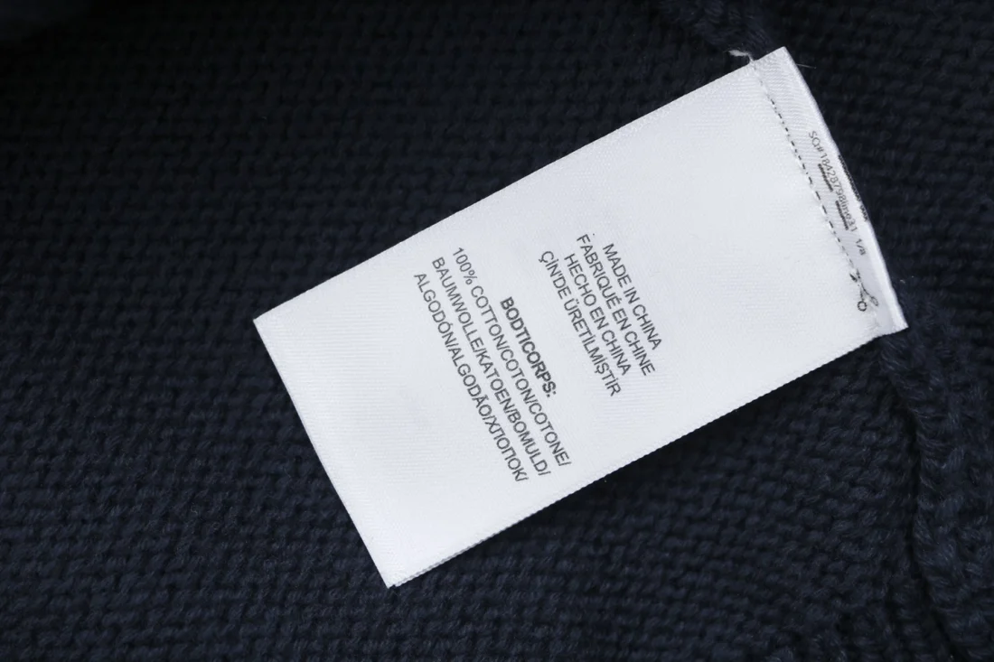 Ralph Lauren Pony Logo Four-Button Polo Sweater Navy Wash label