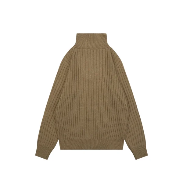 Ralph Lauren Pony Logo Ribbed Half-Zip Turtleneck Sweater Back view