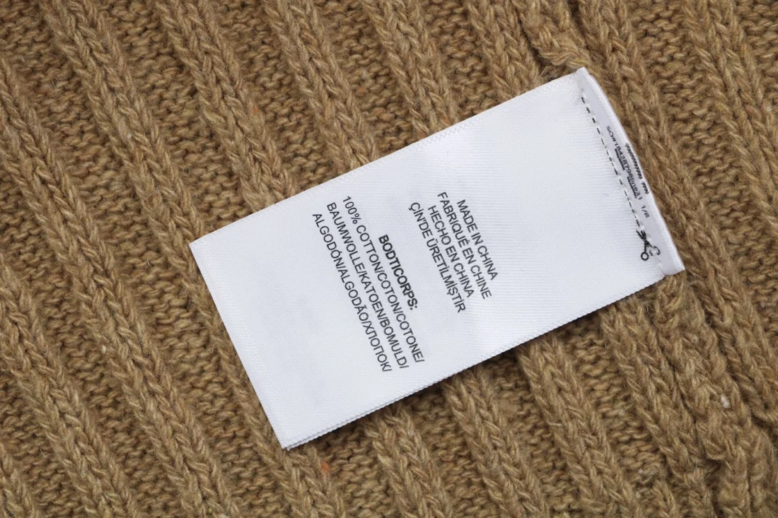 Ralph Lauren Pony Logo Ribbed Half-Zip Turtleneck Sweater Wash label