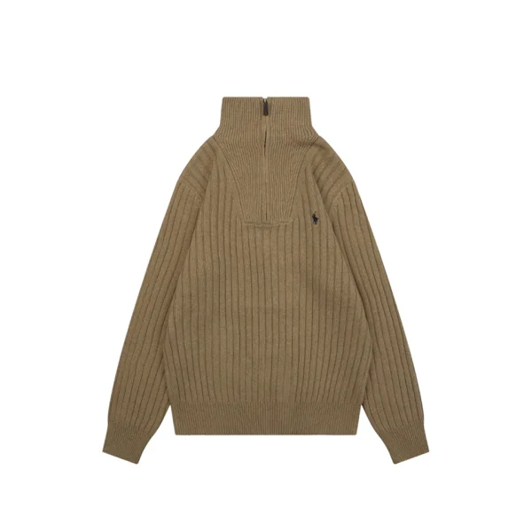 Ralph Lauren Pony Logo Ribbed Half-Zip Turtleneck Sweater Front view