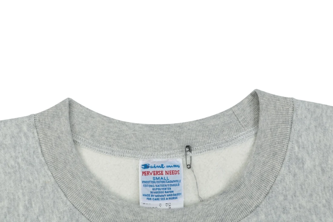 Saint Michael Baby Michael Wonder Child Graphic Crewneck Sweatshirt Collar