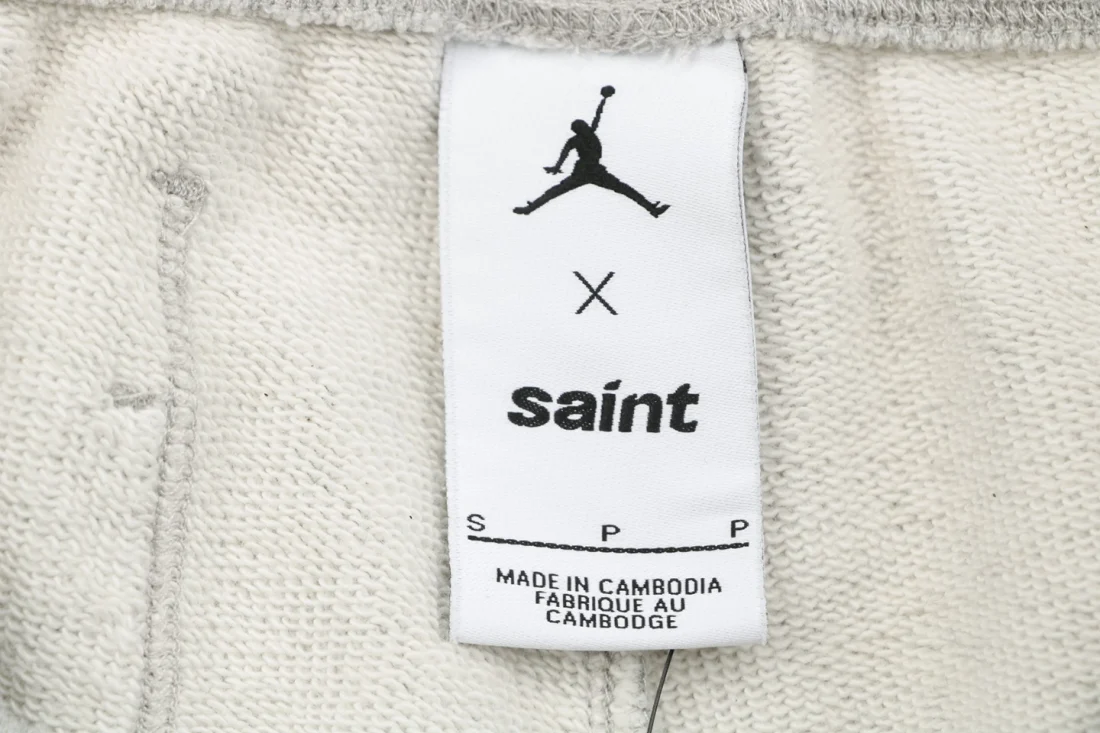 Saint Michael x Air Jordan Wings Logo Graphic Sweatpants Grey Brand label