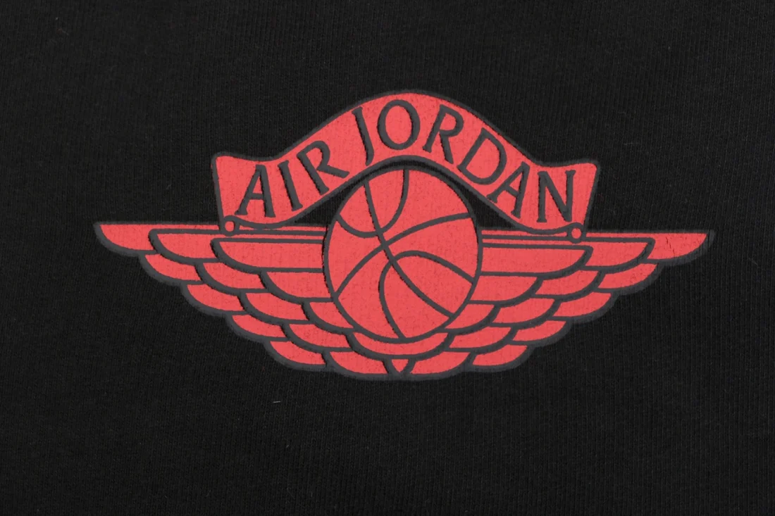 Saint Michael x Air Jordan Wings Logo Graphic Sweatpants Black Brand Print