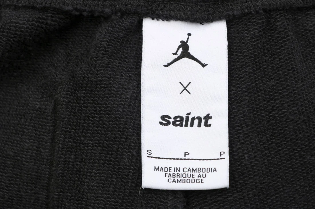 Saint Michael x Air Jordan Wings Logo Graphic Sweatpants Black Brand label