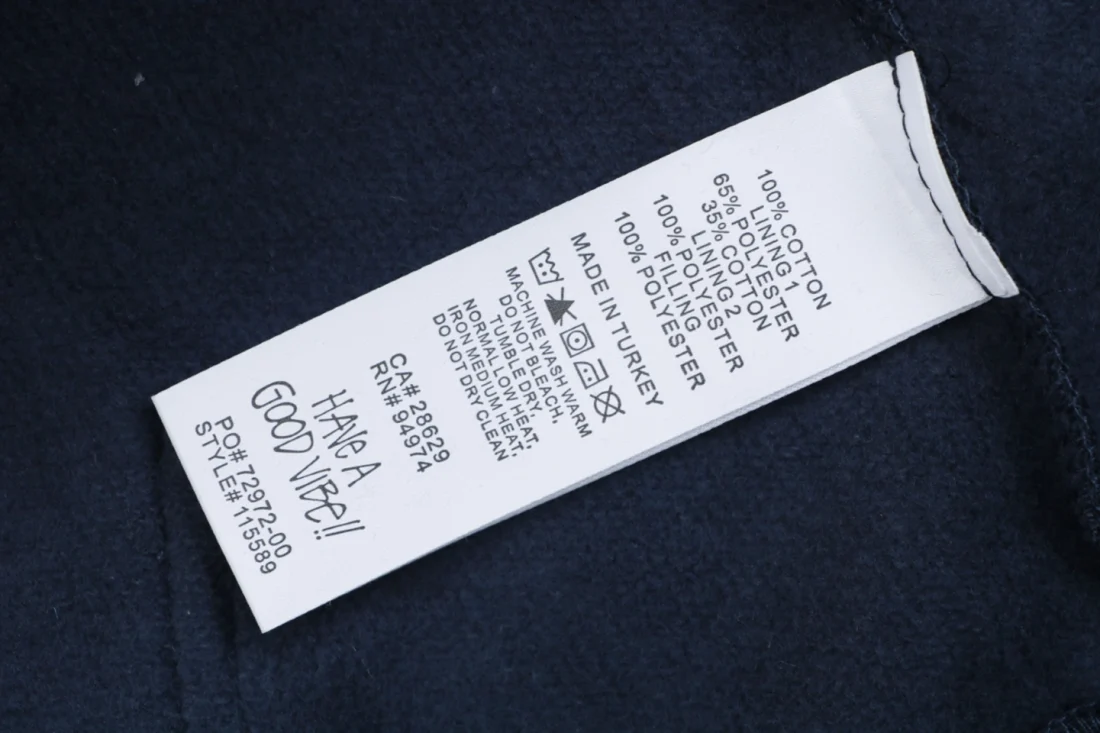 Stussy Built for the Long Haul Graphic Zip-Up Hoodie Navy Wash label